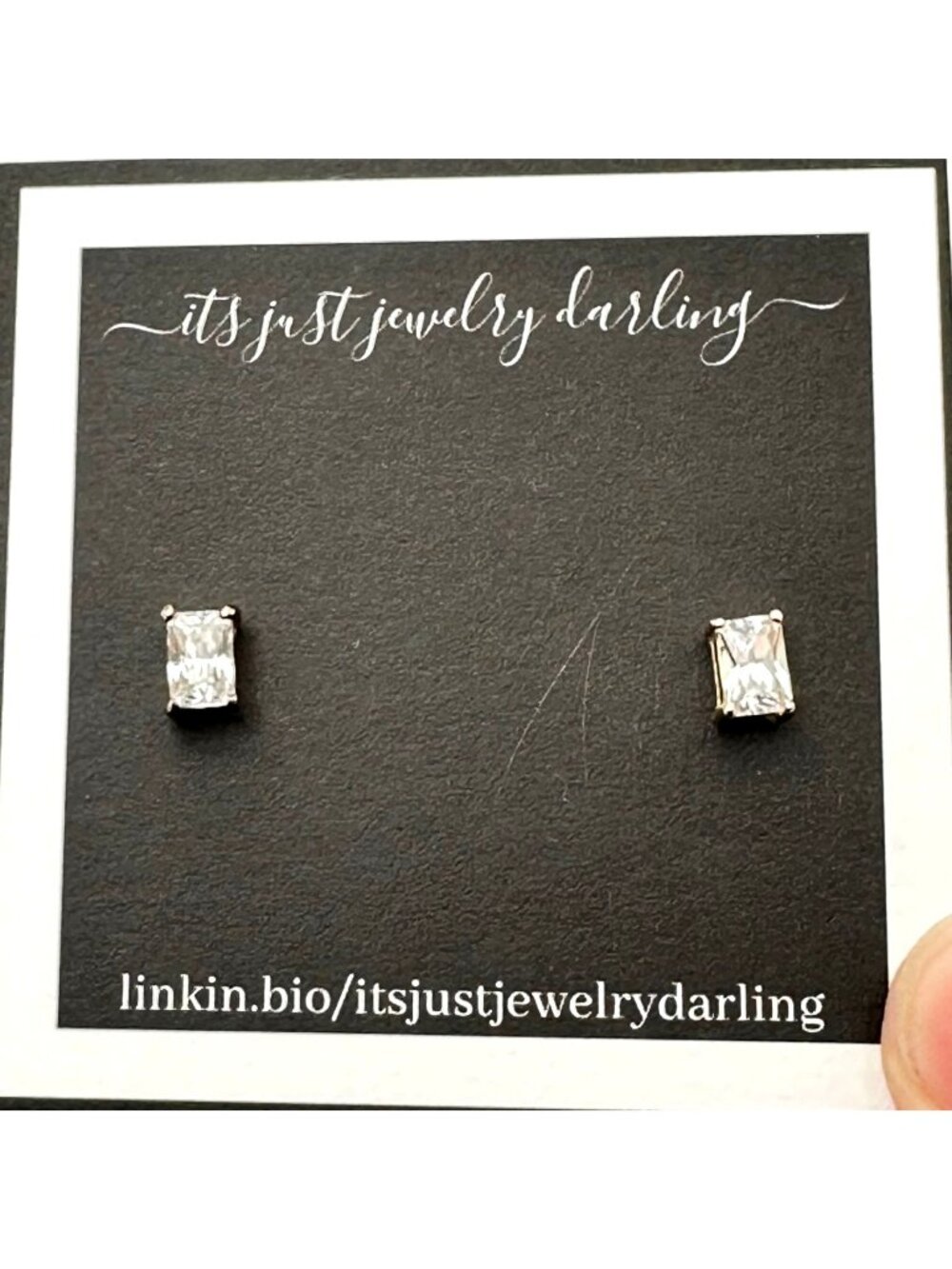 Earrings 14K Yellow Gold Cubic Zirconia Pierced Estate